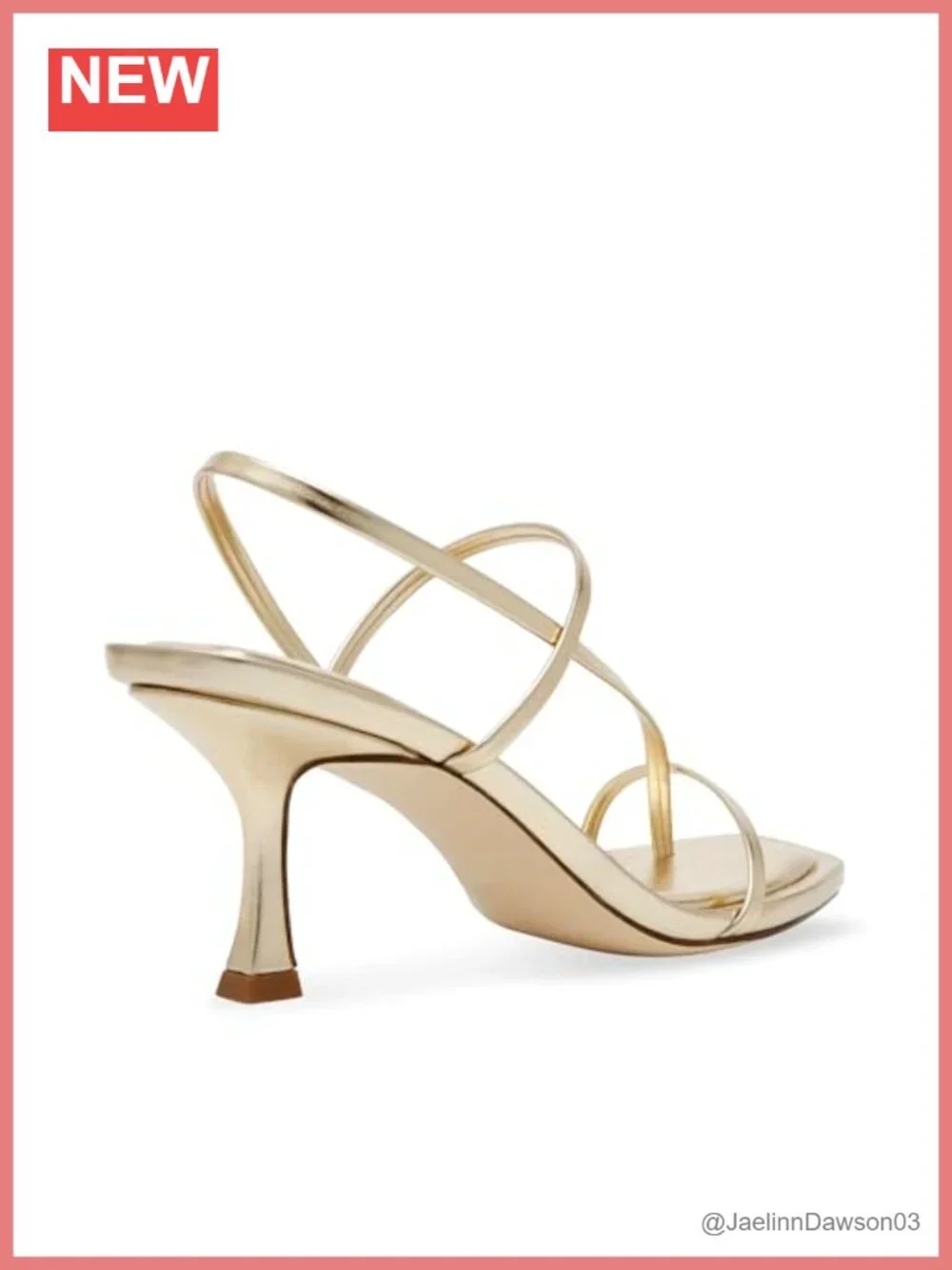 Steve Madden Heeled Sandals Square Toe Slingback Glitter Kitten Heel Women's